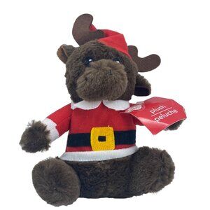Christmas House‎ Santa Claus Costume Moose Holiday Plush Stuffed Animal Toy
